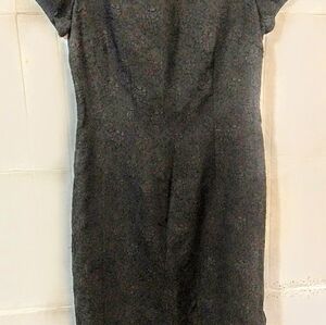 Black Classy Brocade Fitted Sexy sheath dress ladylike length